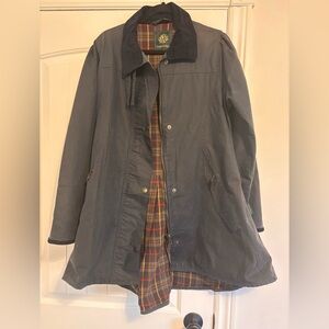 Oxford Women's navy blue wax Coat